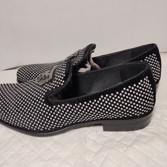 Stacy Adams swagger studded slipons men's size 8M like new - Picture 3 of 10
